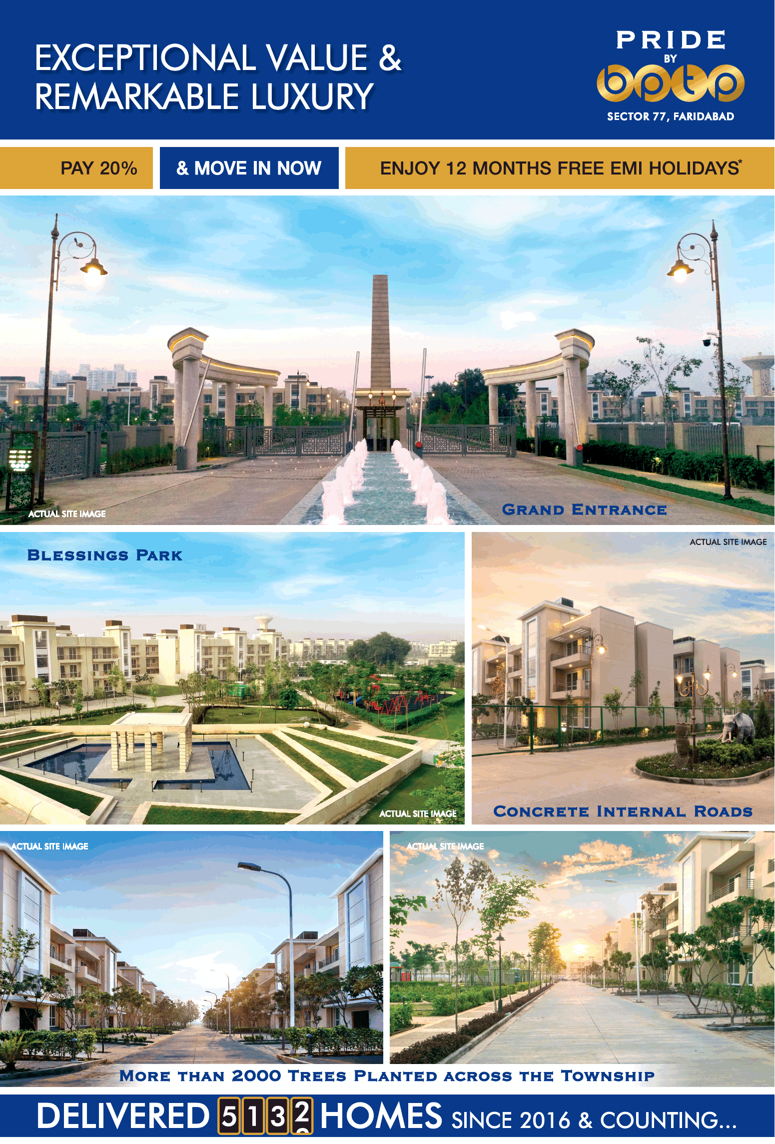 Pay 20% & move in now at BPTP Parklands Pride in Faridabad Update